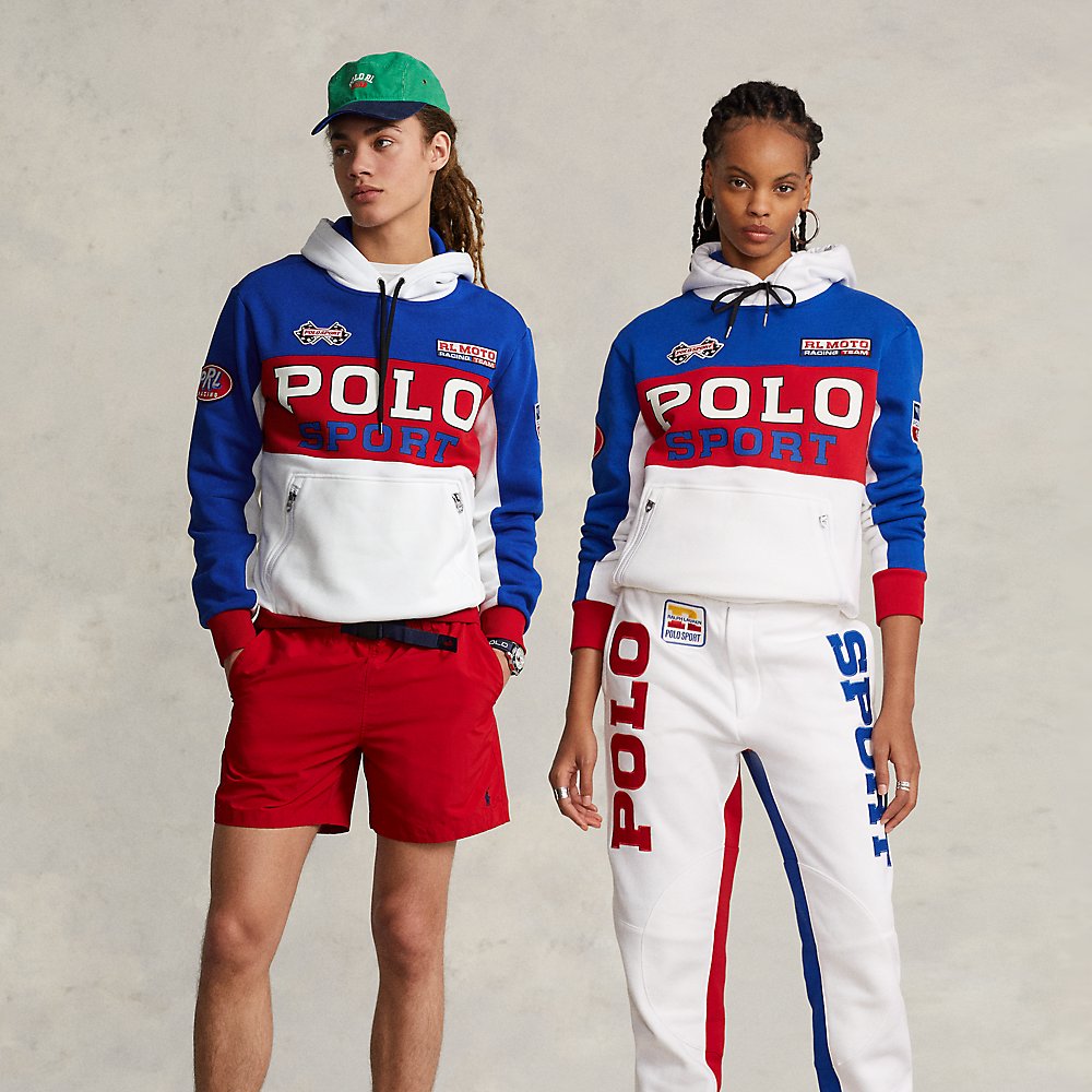 Ralph Lauren Polo Sport Fleece Hoodie In Sapphire Star Multi