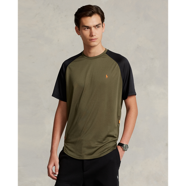 Polo Ralph Lauren Performance Jersey T-shirt In Defender Green/polo Black