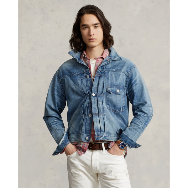 Polo Ralph Lauren Distressed Denim Trucker Jacket In Glenville ModeSens