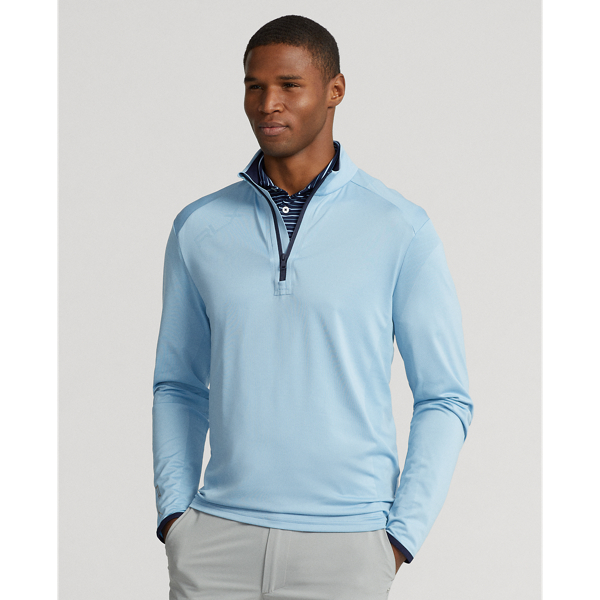 Rlx Golf Custom Slim Fit Performance Pullover In Powder Blue