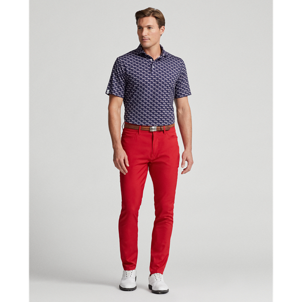 Rlx Golf Classic Fit Performance Twill Pant In Martin Red