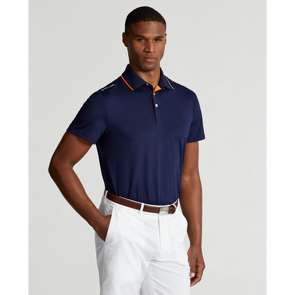 Rlx Golf Custom Slim Fit Performance Polo Shirt In French Navy