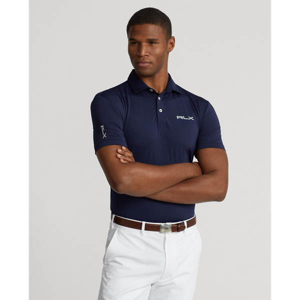 Rlx Golf Custom Slim Fit Performance Polo Shirt In Refined Navy ModeSens