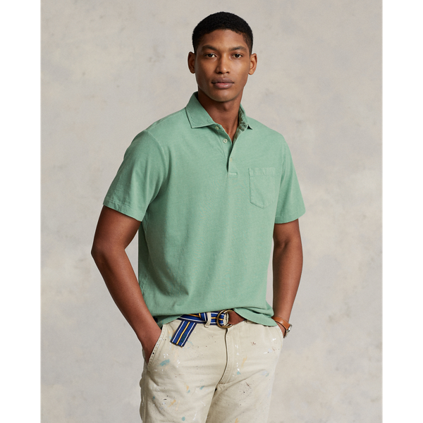 Polo Ralph Lauren Classic Fit Cotton-linen Polo Shirt In Faded Mint