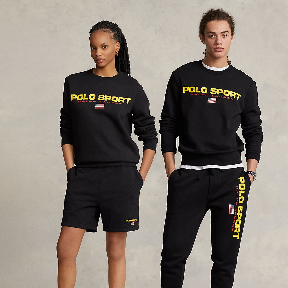 Ralph Lauren Polo Sport Fleece Sweatshirt In Polo Black/gold
