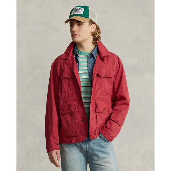 Polo Ralph Lauren Twill Wading Jacket In Chili Pepper