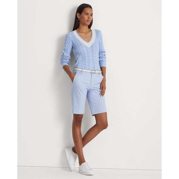 Ralph Lauren Bi-stretch Twill Short In Pebble Blue