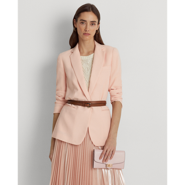 Lauren Ralph Lauren Leather Medium Adair Crossbody In Light Pink