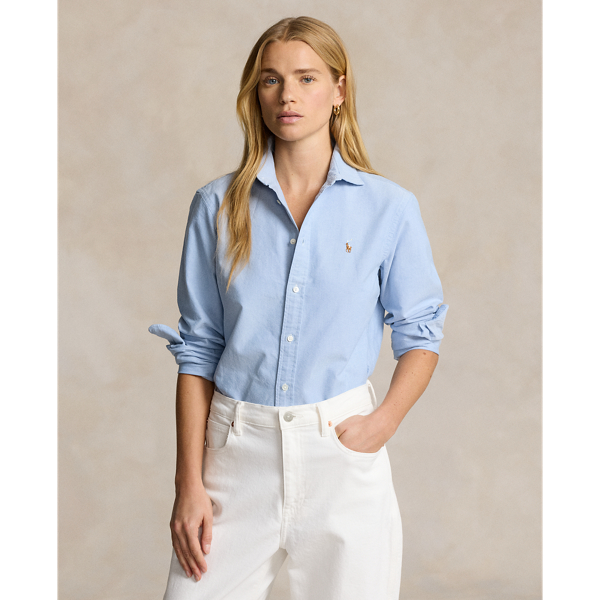 Shop Ralph Lauren Classic Fit Oxford Shirt In Blue