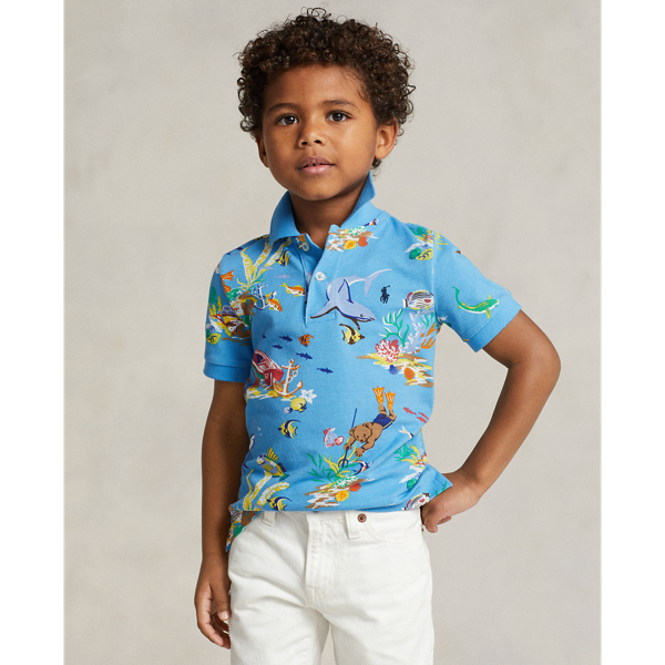 tienda niña humor Polo Ralph Lauren Kids' Polo Bear Cotton Mesh Polo Shirt In Bearwaiian Blue  | ModeSens