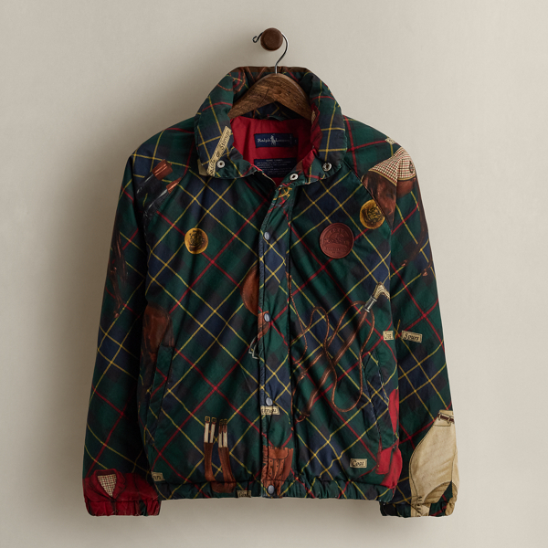 Ralph Lauren 1989 Print Down Coat In Green