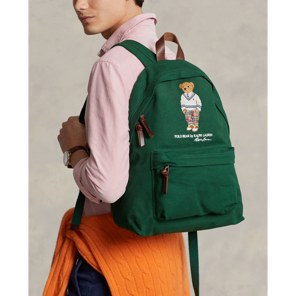 Ralph Lauren Polo Bear Canvas Backpack In New Forest ModeSens