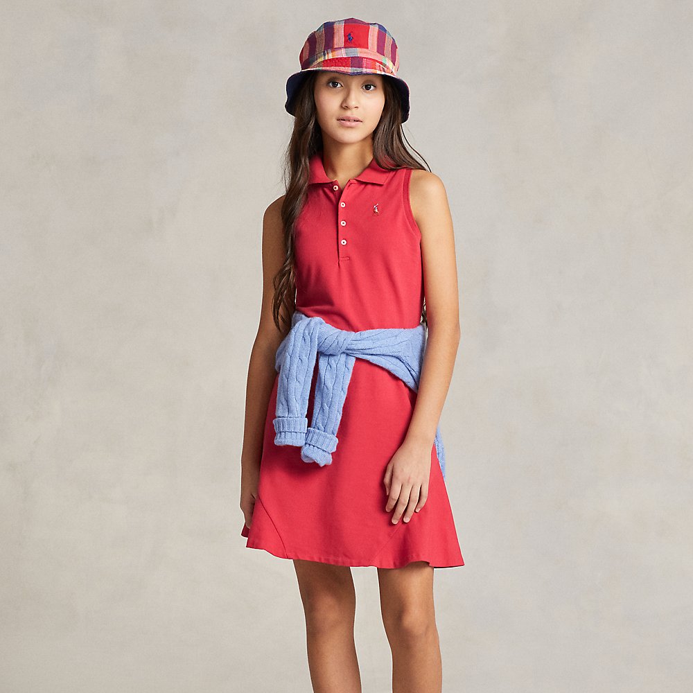 Polo Ralph Lauren Kids' Stretch Mesh Polo In Starboard Red |