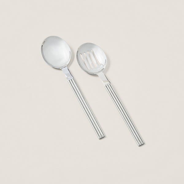 Ralph Lauren Thorpe Serving Spoon Set In Gray