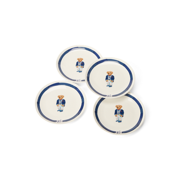 Shop Ralph Lauren Blazer Polo Bear Dessert Plate Set In Navy