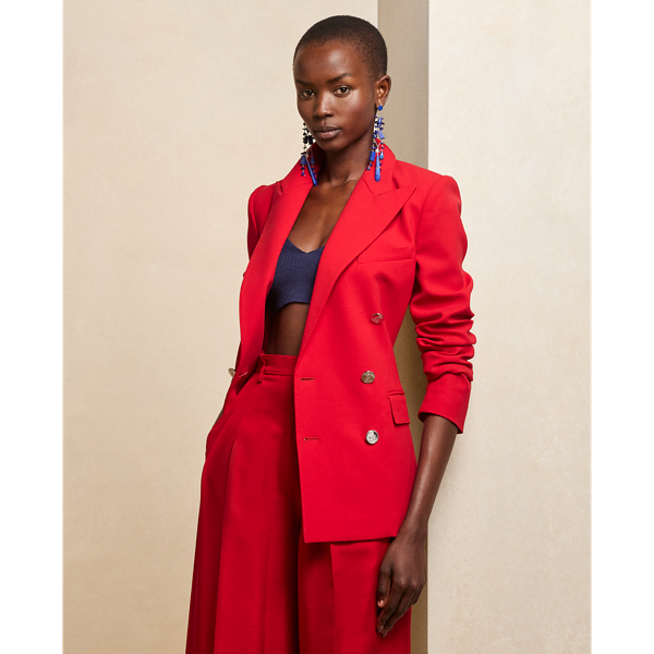 Shop Polo Ralph Lauren Camden Wool-blend Jacket In Rouge