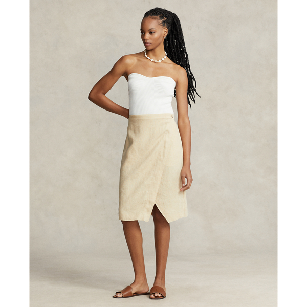 White and hotsell gold wrap skirt