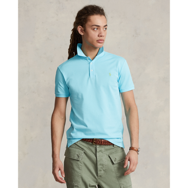 Polo Ralph Lauren Slim Fit Stretch Mesh Polo Shirt In Hammond Blue