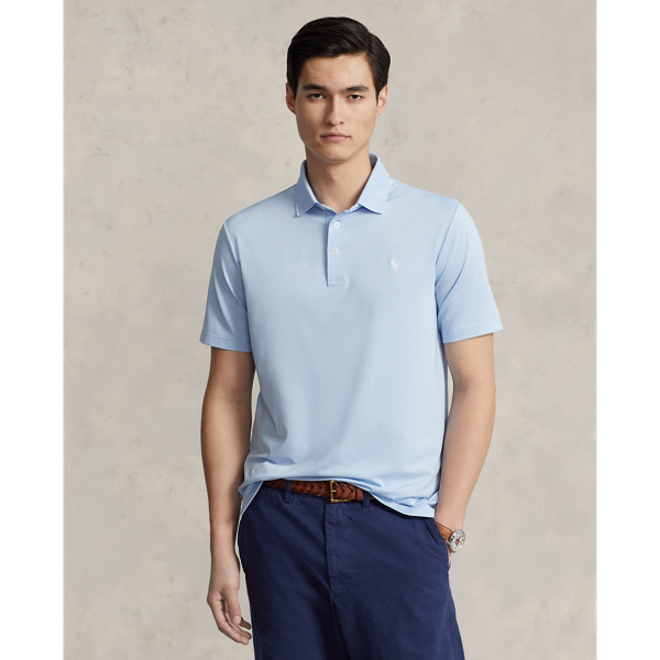 Ralph Lauren Classic Fit Performance Polo Shirt In Office Blue