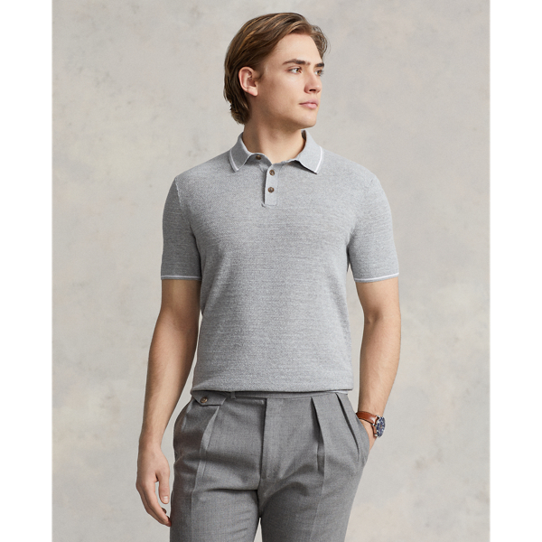 Cotton-Linen Polo-Collar Jumper | The Hoxton Trend