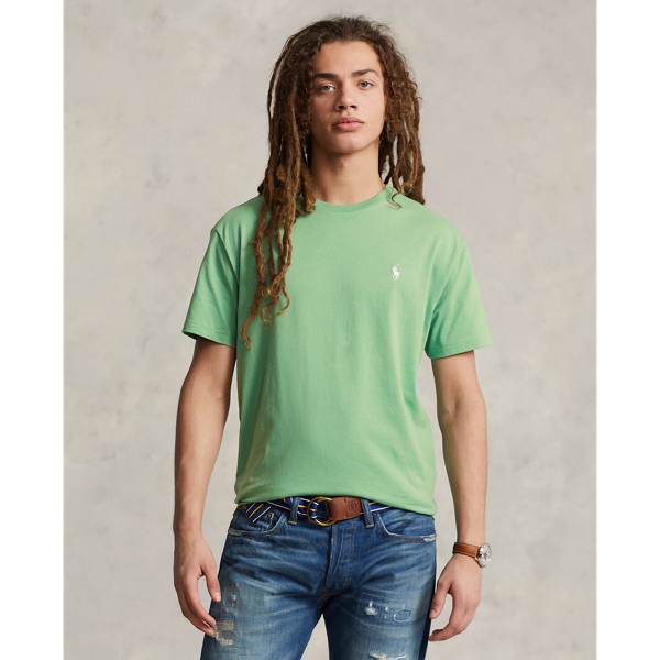 Ralph Lauren Custom Slim Fit Jersey Crewneck T-shirt In Pistachio