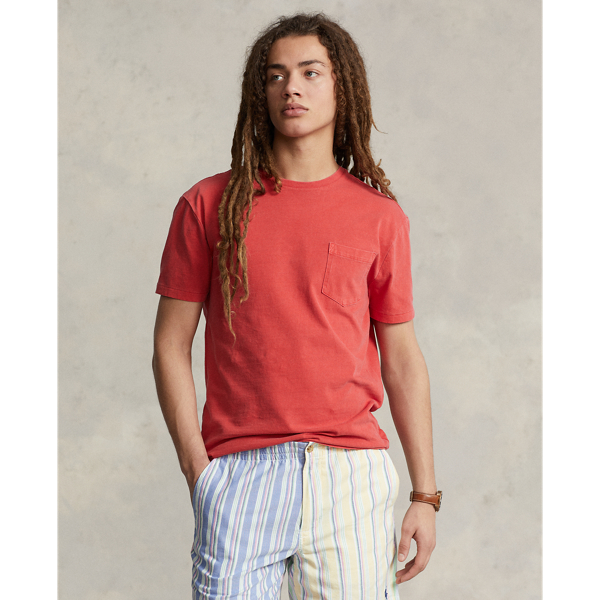 Ralph Lauren Classic Fit Jersey Pocket T-shirt In Post Red