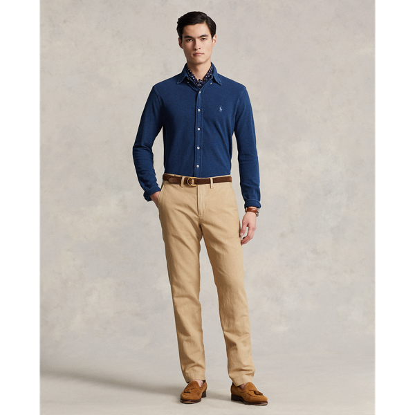 Polo Ralph Lauren Straight Fit Linen-cotton Pant In Vintage Khaki