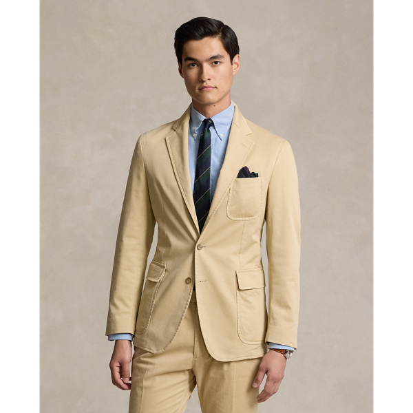 Ralph Lauren Polo Unconstructed Chino Suit Jacket In Tan
