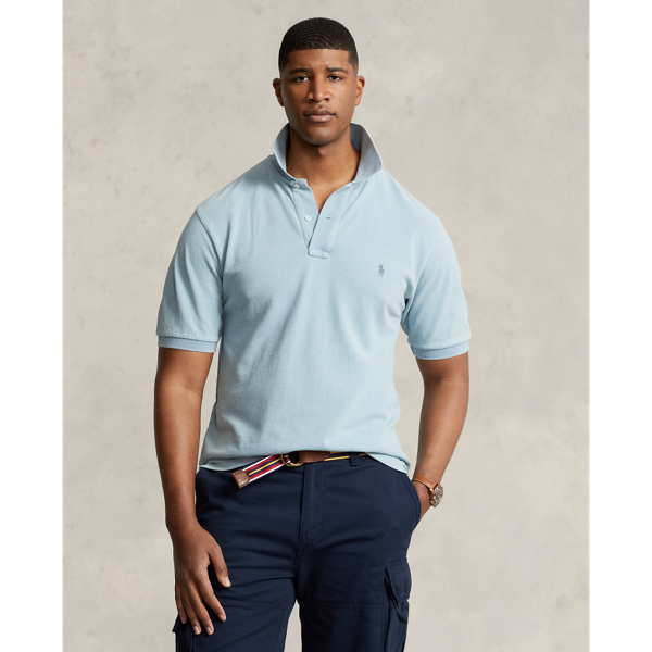 Polo Ralph Lauren Custom Slim Fit Mesh Polo Shirt In Light Blue | ModeSens