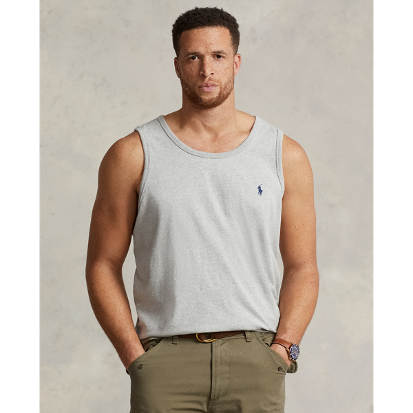 Polo Ralph Lauren Washed Jersey Tank In Taylor Heather