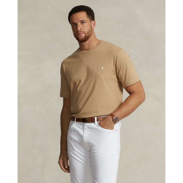 Polo Ralph Lauren Girocollo Mc Logo Ricamato In Café Tan