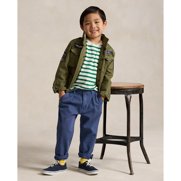 Polo Ralph Lauren Kids' Cotton Chino Drawstring Pant In Light Navy