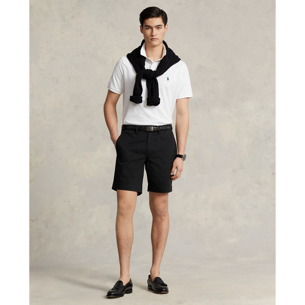 Shop Polo Ralph Lauren 20.3 Cm Stretch Straight Fit Chino Short In Black