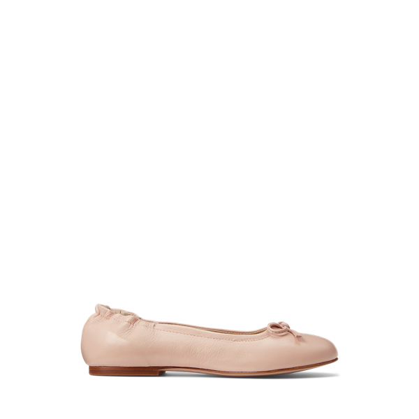 Polo Ralph Lauren The Pony Ballet Flat In Pink Leather