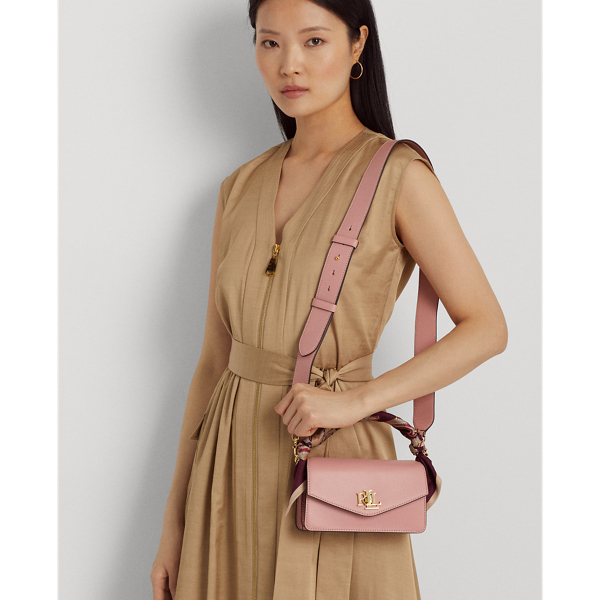 LAUREN RALPH LAUREN SCARF-TRIM SMALL TAYLER CROSSBODY BAG, | Brown Women‘s  Handbag | YOOX