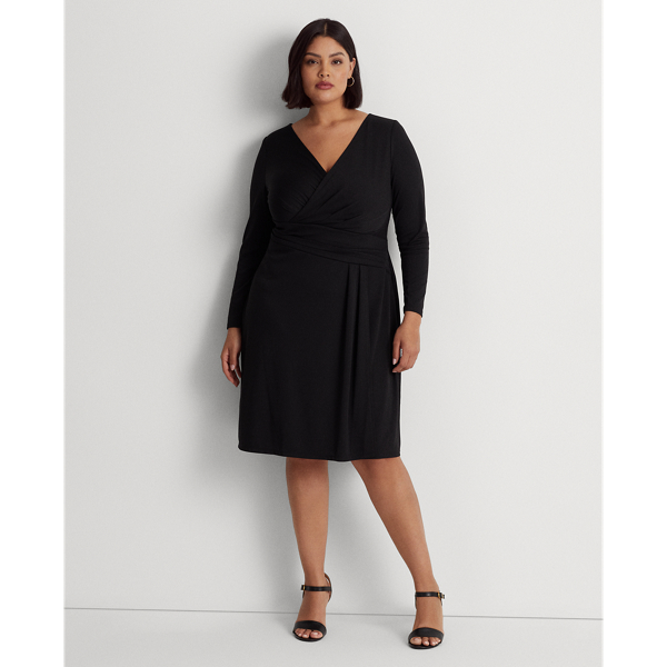 Lauren Woman Jersey Long-sleeve Dress In Black