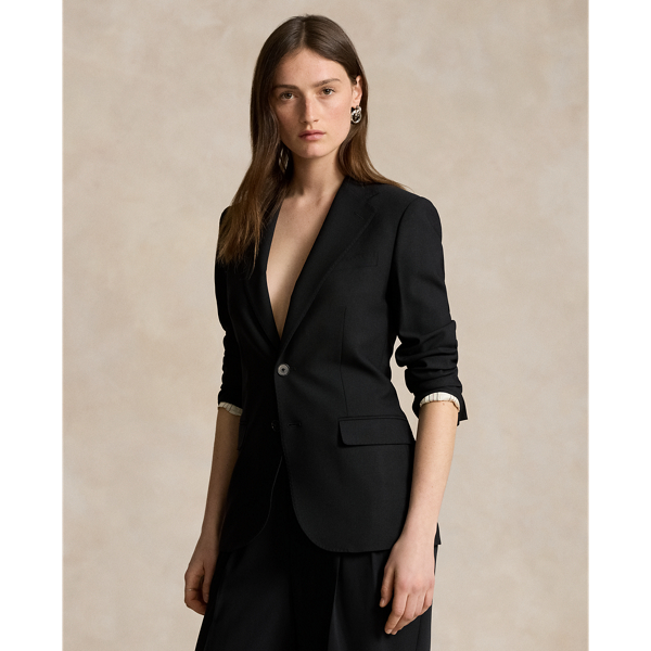 Ralph Lauren Stretch Wool Blazer In Polo Black