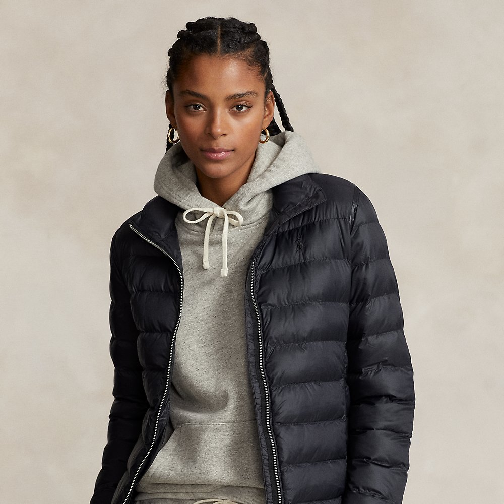 Ralph Lauren Packable Quilted Jacket In Polo Black