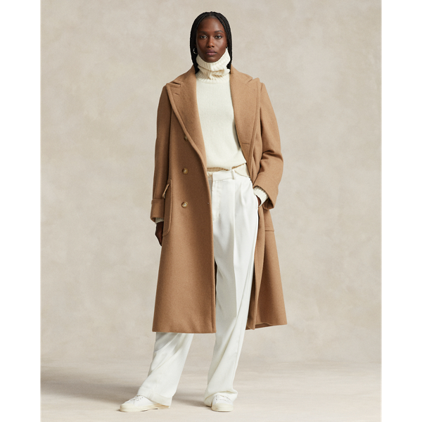 Ralph lauren camel store wool coat