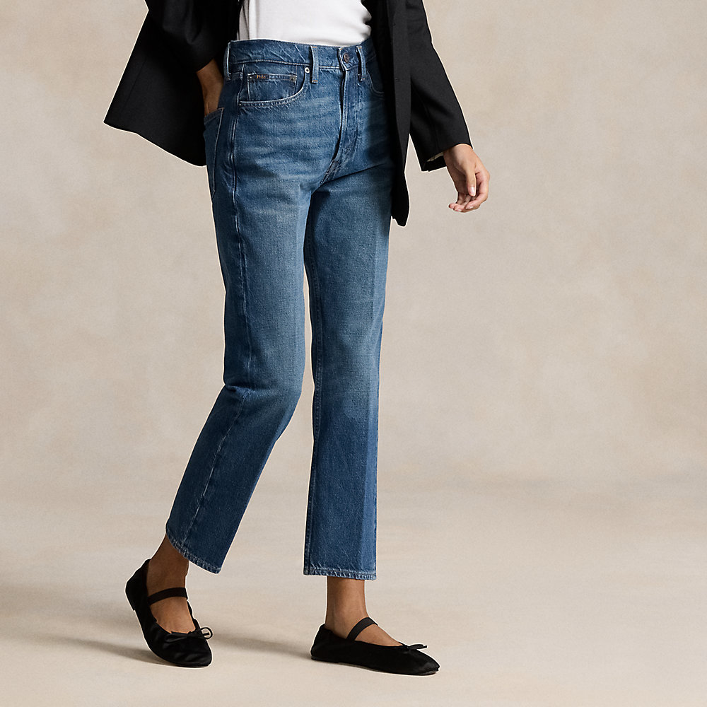 Ralph Lauren High-rise Relaxed Straight Crop Jean In Palmeto Wash