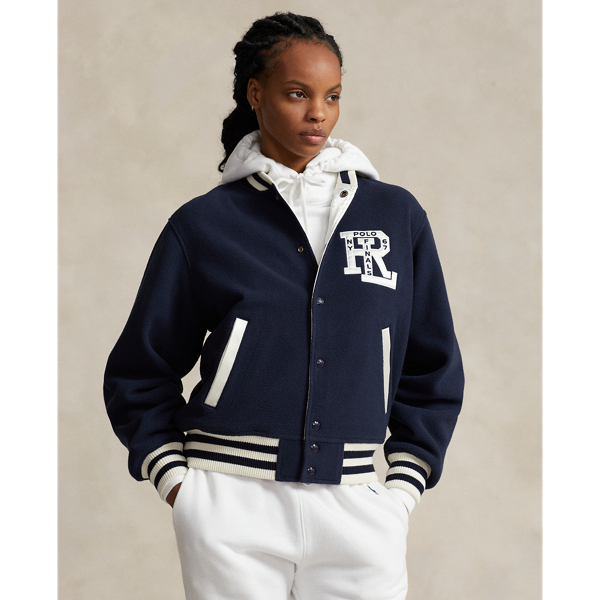 Polo Ralph Lauren Rl-logo Reversible Bomber Jacket In Hunter Navy