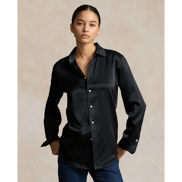 RALPH LAUREN CLASSIC FIT SILK SHIRT