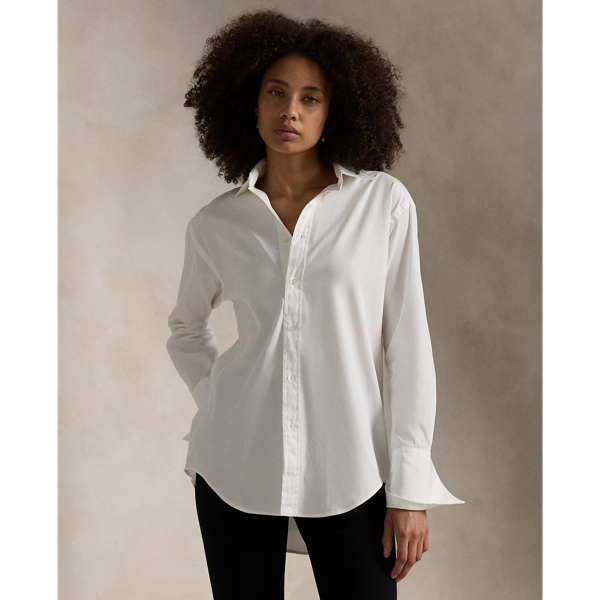 Polo Ralph Lauren Extended-cuff Cotton Shirt In White