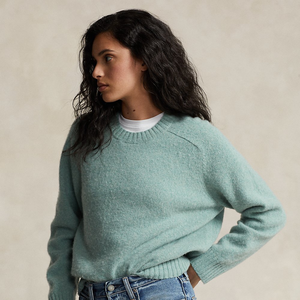 Ralph Lauren Saddle-sleeve Wool-cashmere Sweater In Lovette Heather