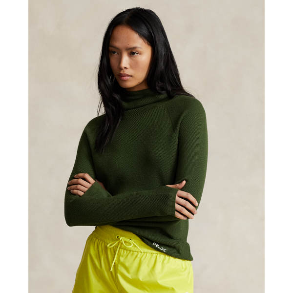 Ralph Lauren Merino Wool Snood Pullover In Nymph Green