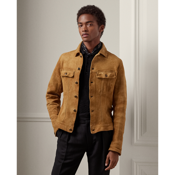 Clifton Suede Trucker Jacket | The Hoxton Trend