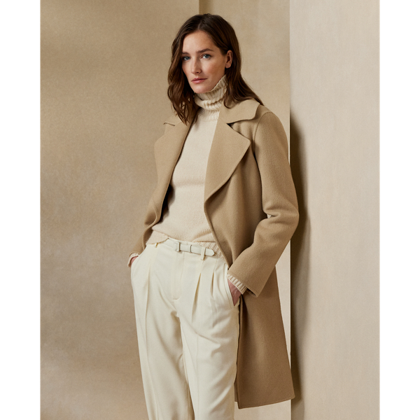 Ralph lauren wool cashmere best sale wrap coat