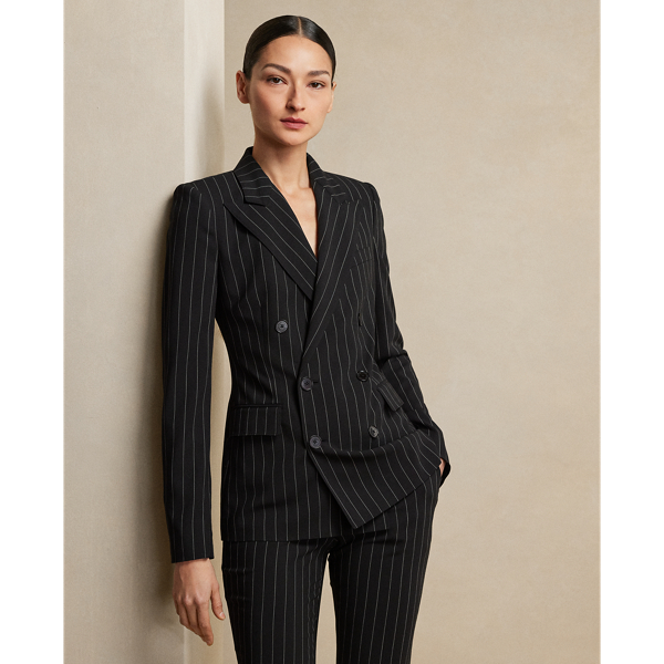 RALPH LAUREN CAMDEN PINSTRIPE WOOL JACKET