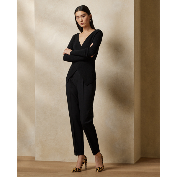 Polo Ralph Lauren Edmonds Wool Gabardine Pant In Black