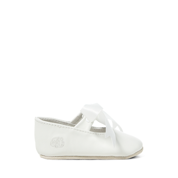 Polo Ralph Lauren Briley Leather Mary Jane Slipper In White